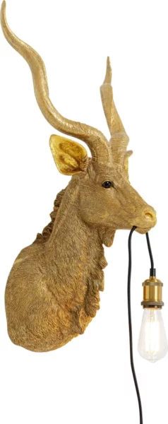 Wandlamp Animal Goat Gold 45x74cm