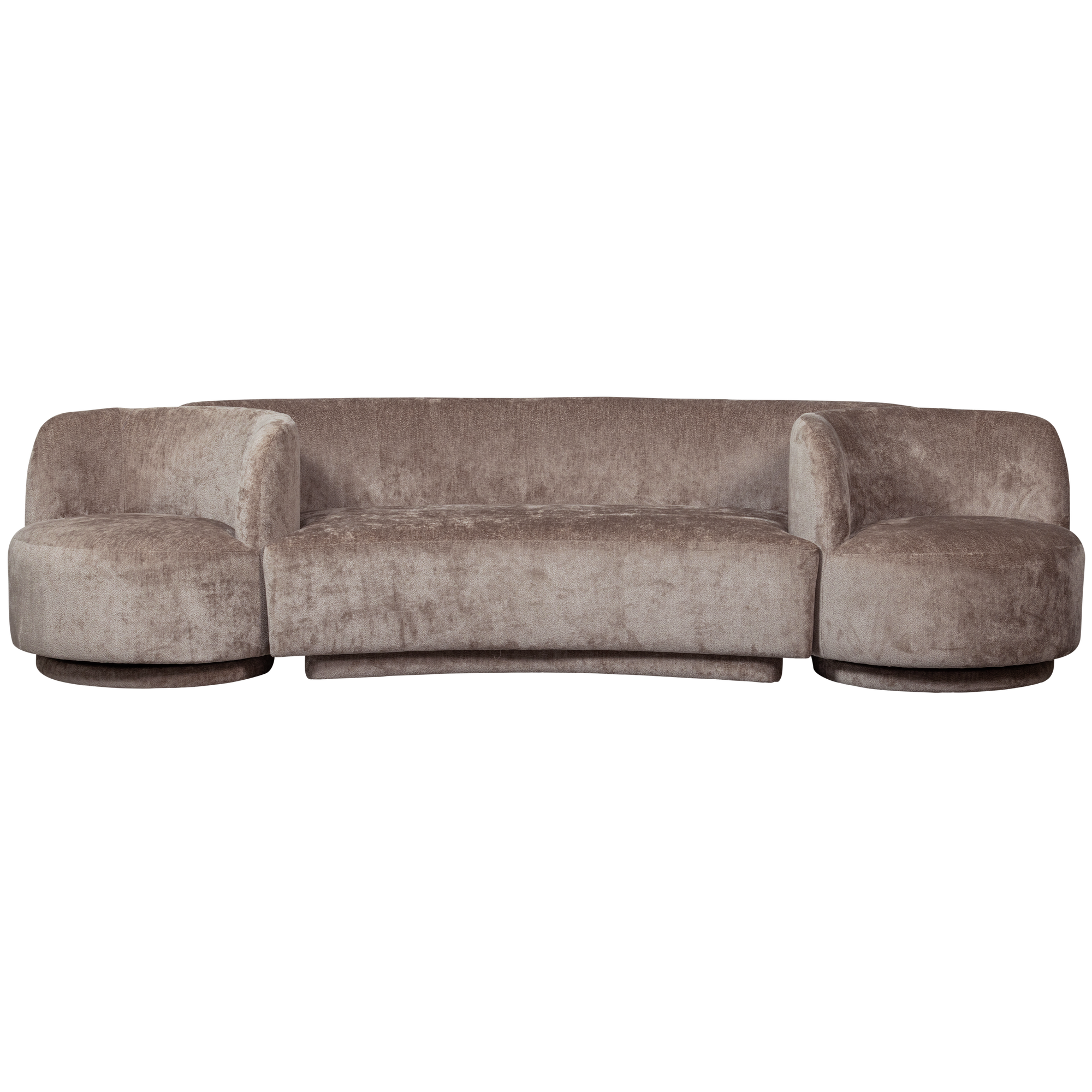 COMBI-POPULAR: BANKJE + FAUTEUILS TAUPE