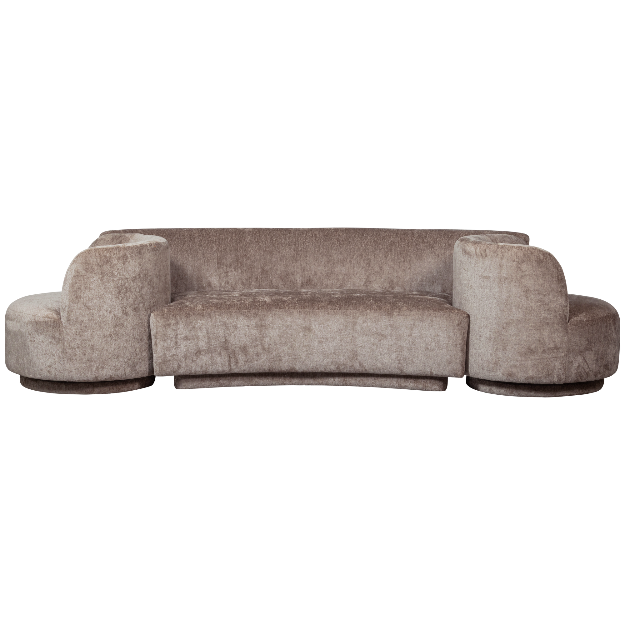COMBI-POPULAR: BANKJE + FAUTEUILS TAUPE