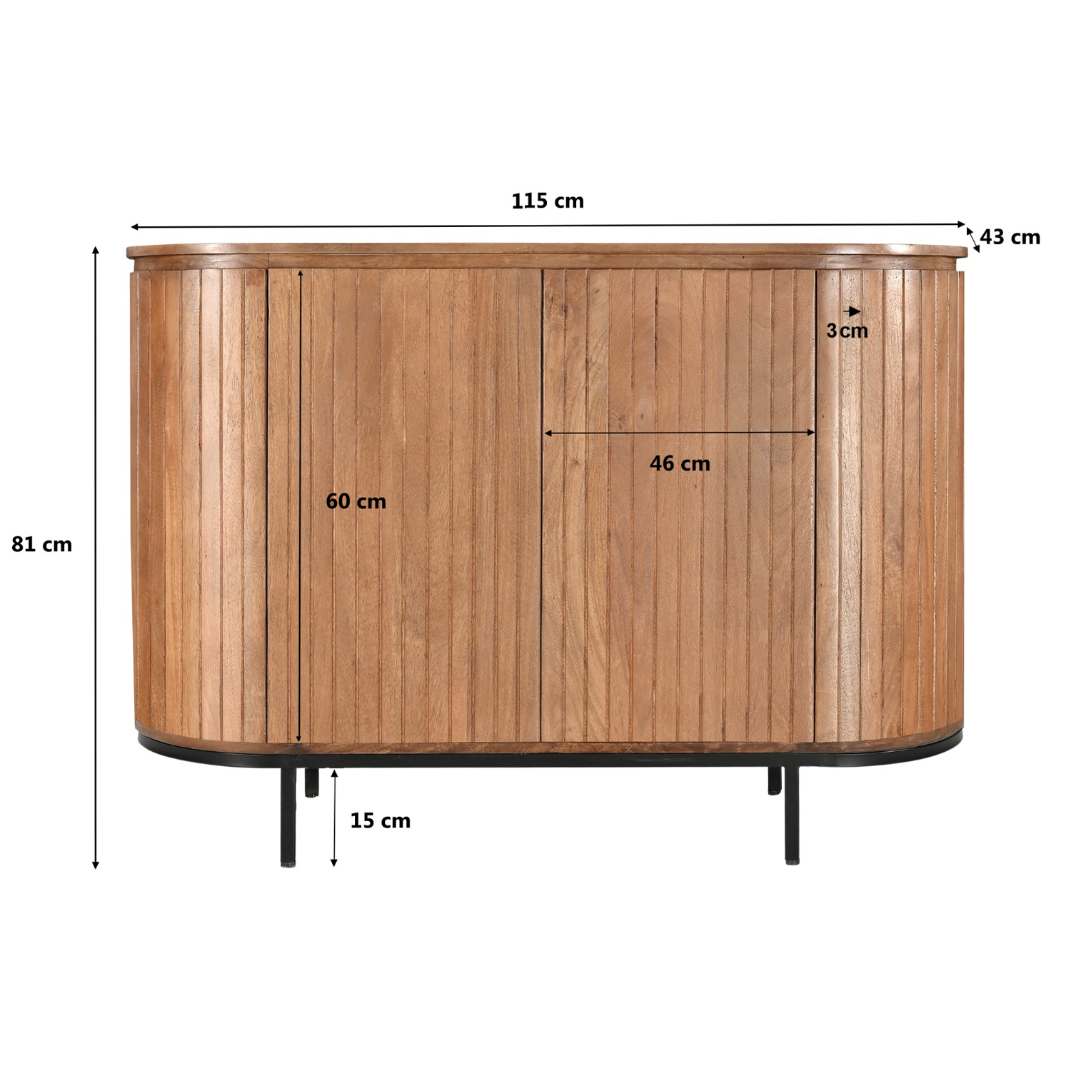 Dressoir Noor Natural 115 cm