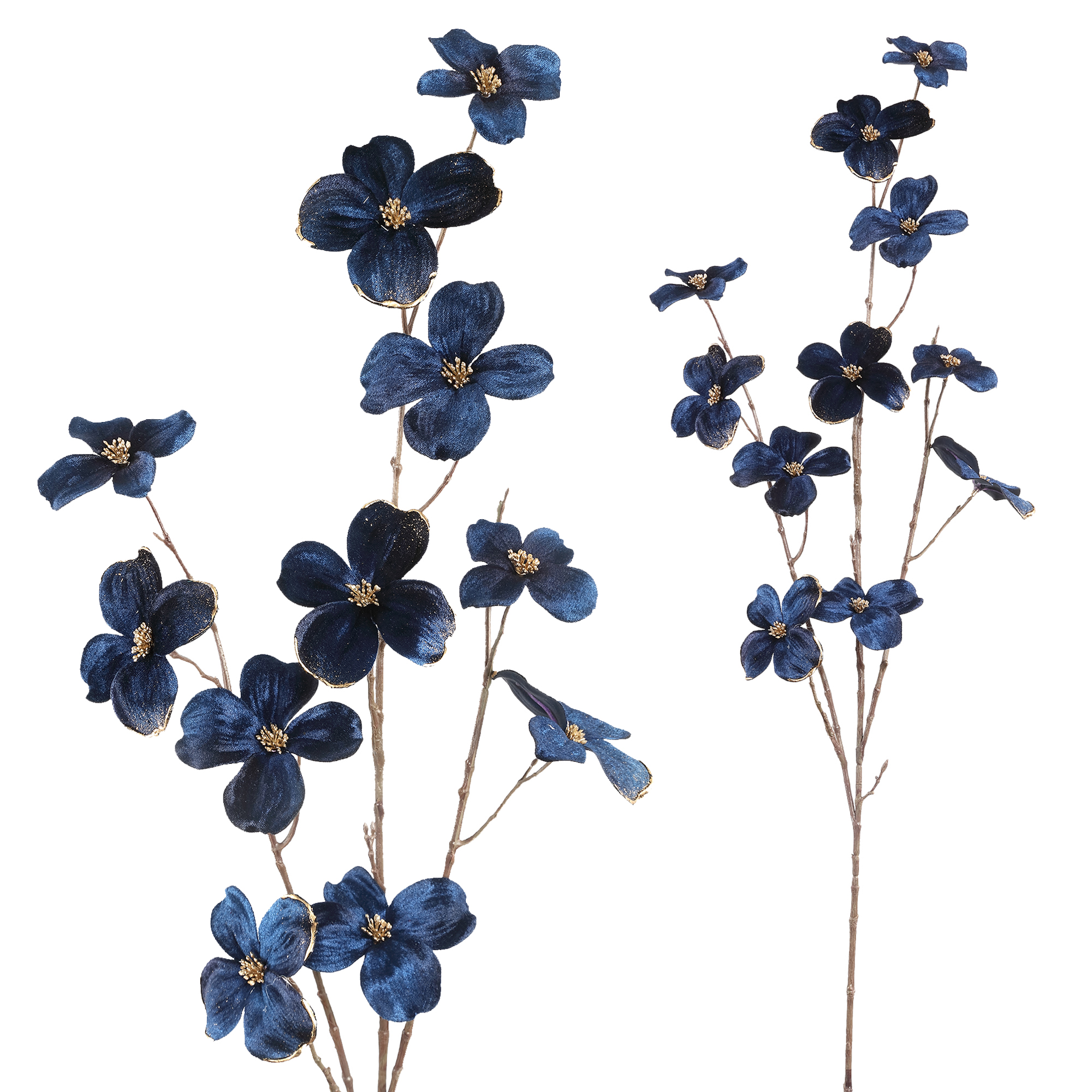 Garden Flower Blue Velvet Dogwood Spray