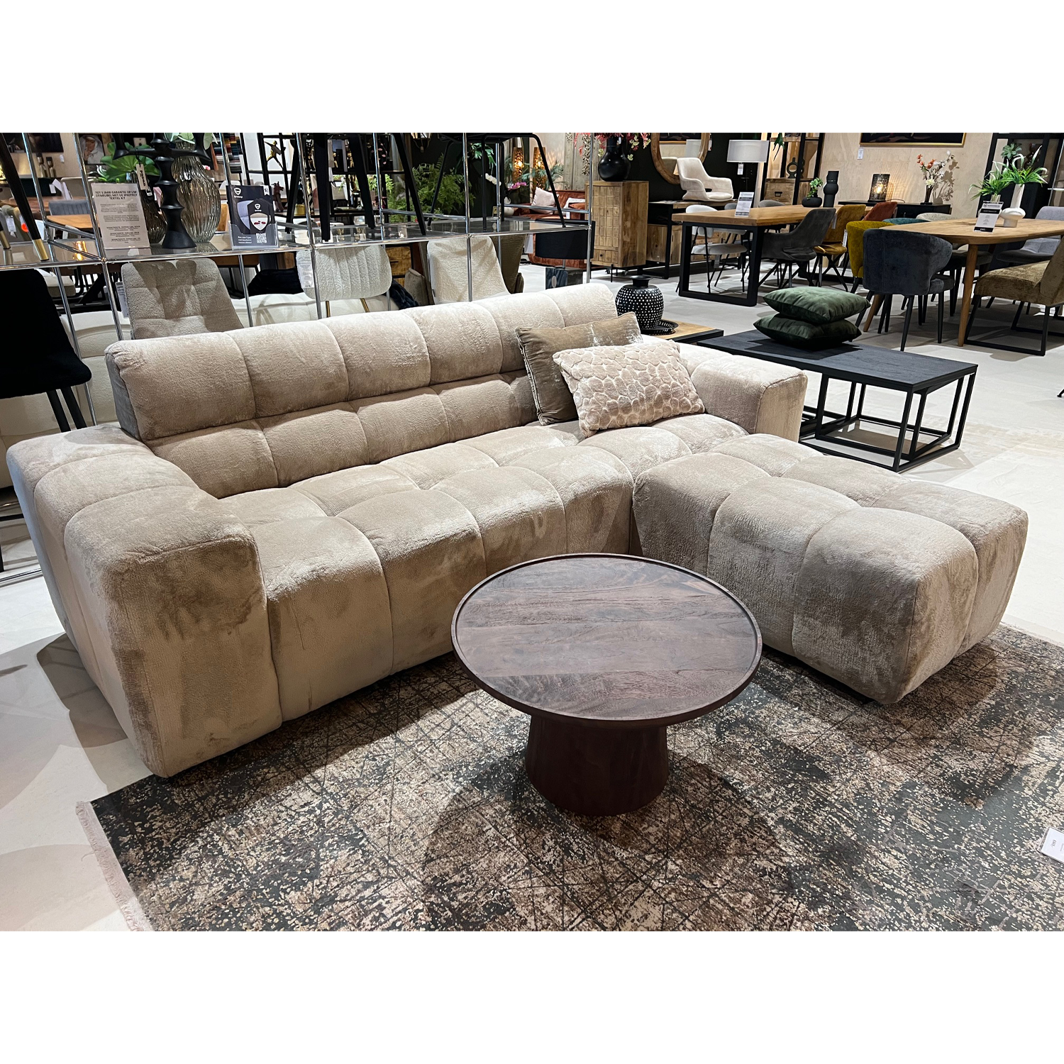 Hocker Veronique Beige