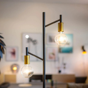 Vloerlamp Tree Zwart Koper