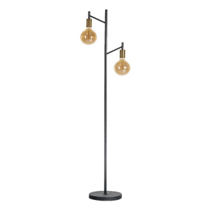 Vloerlamp Tree Zwart Koper