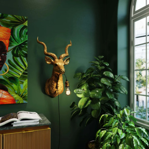 Wandlamp Animal Goat Gold 45x74cm