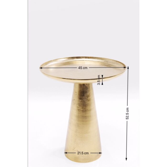Bijzettafel Plateau Uno Messing Ø45cm