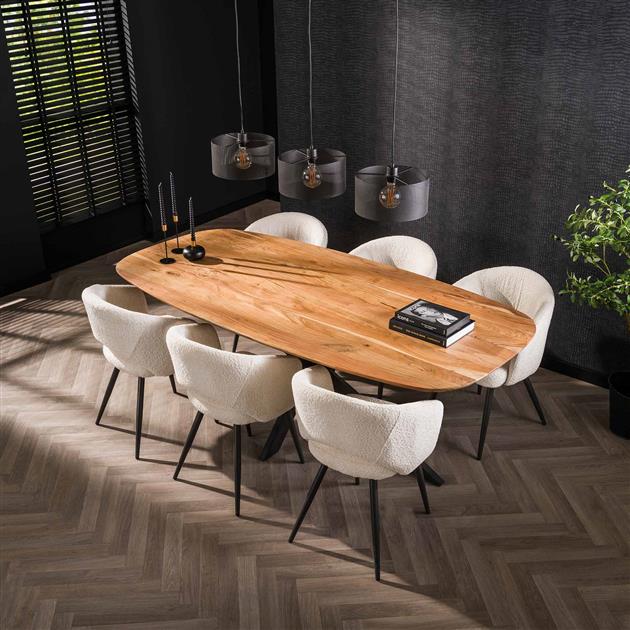 Eetkamertafel 180 Arhus solid / Massief acacia naturel