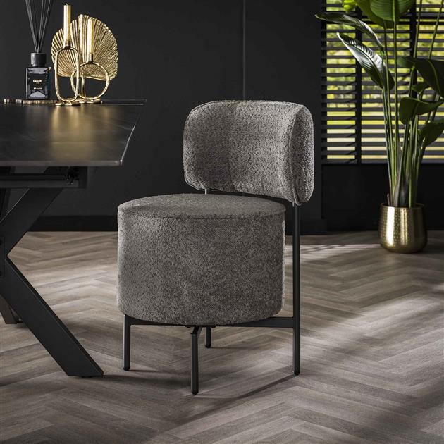 Stoel cocktail boucle draaibaar. VPE2 / Boucle grijs