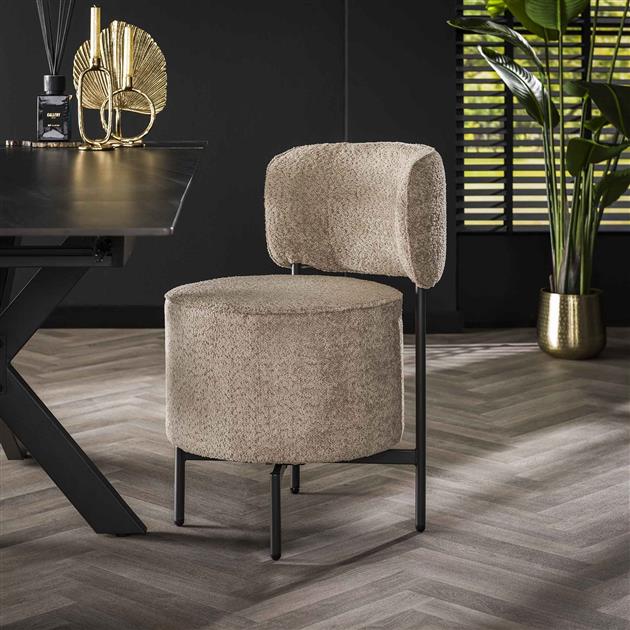 Stoel cocktail boucle draaibaar. VPE2 / Boucle zandkleur