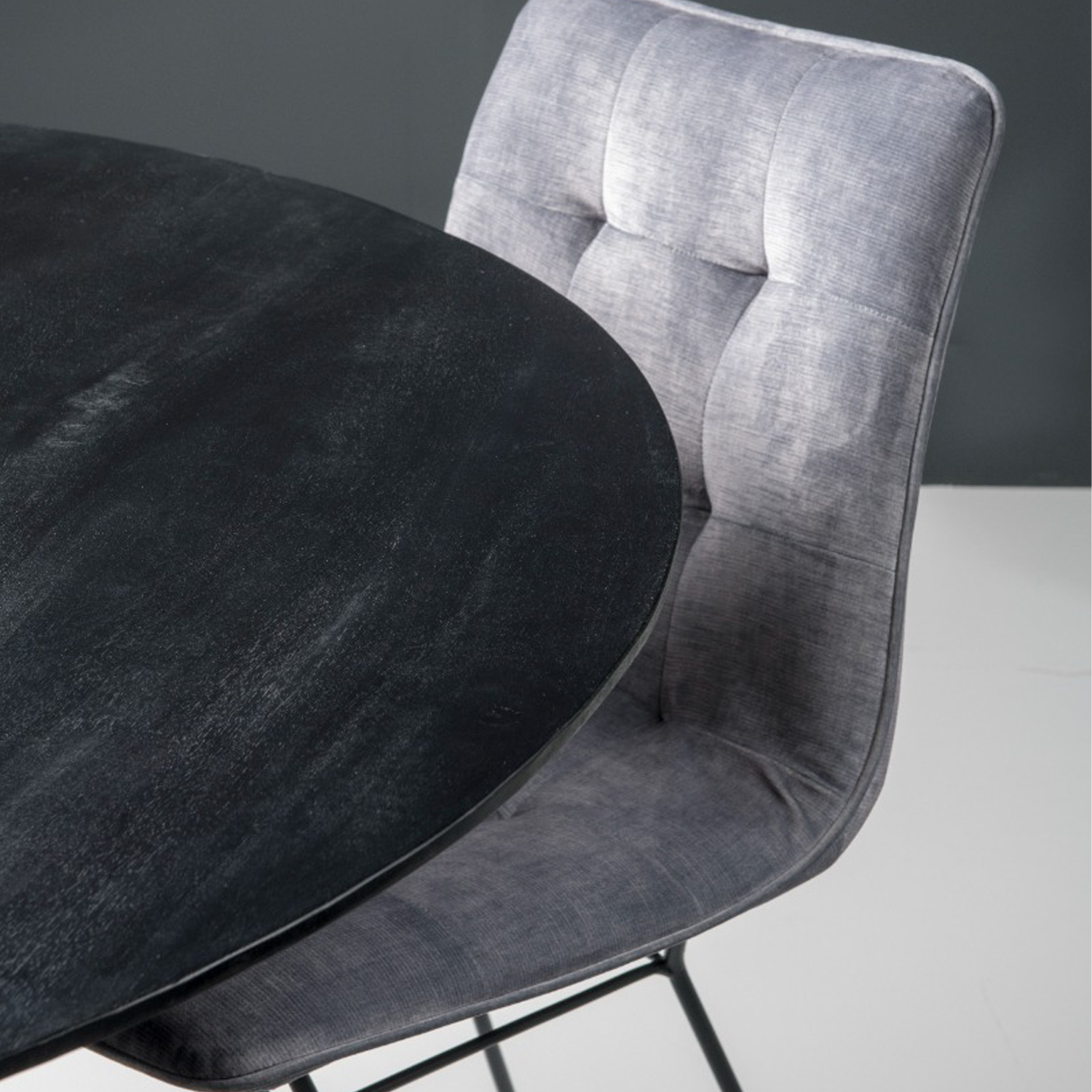 Eettafel Oslo Acacia Round 120 cm Zwart