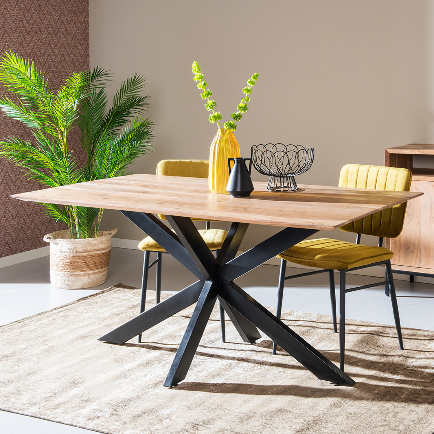 Eettafel Oslo Spider Acacia 180