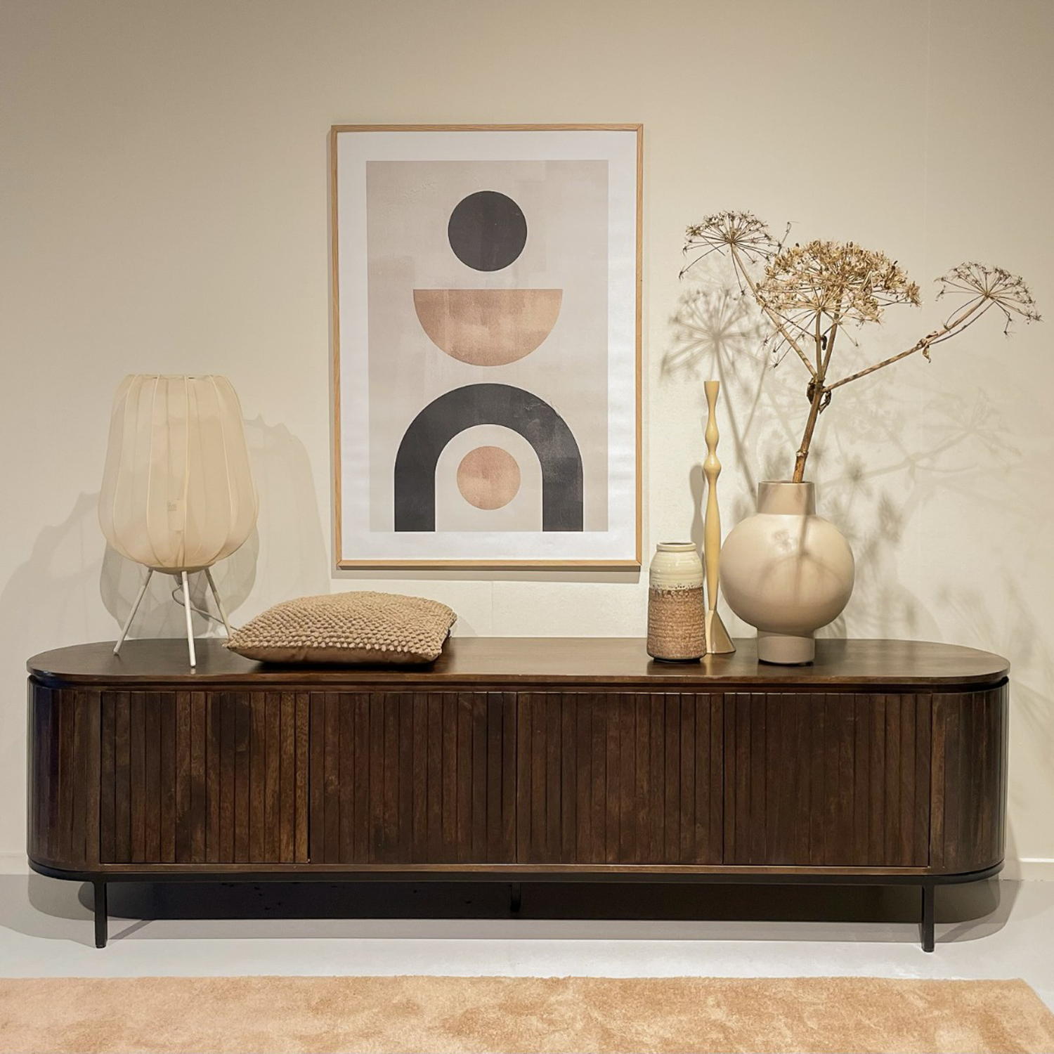 Tv Meubel Noor Walnut 210 cm