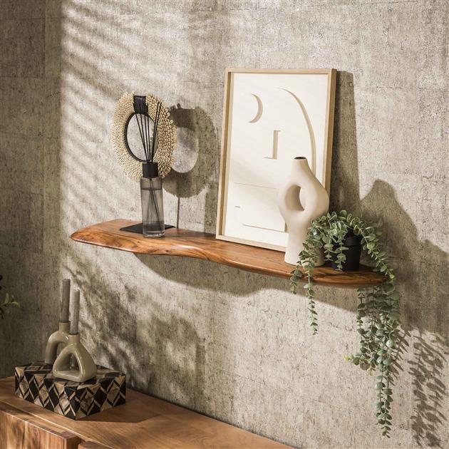 Wandplank 120 organic / Massief acacia naturel