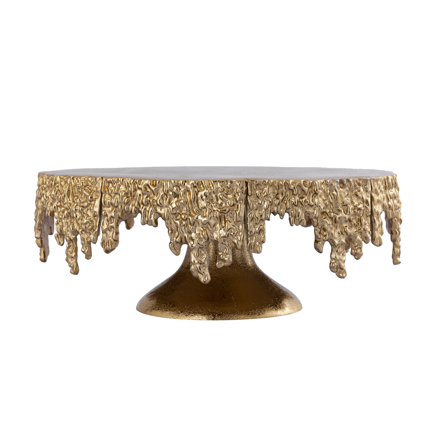 Amara Gold alu cake stand on base dripping