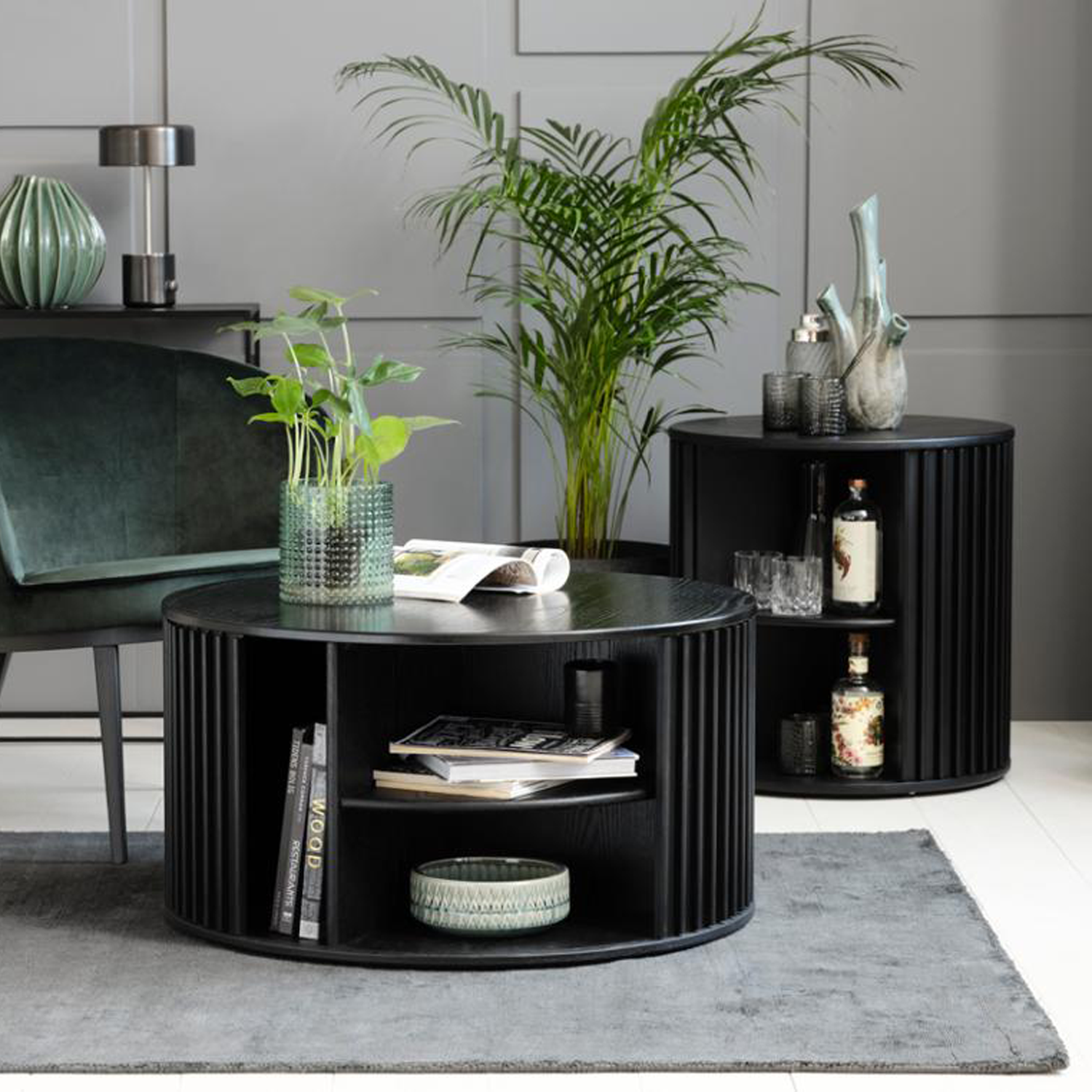 Bijzettafel Siena Zwart