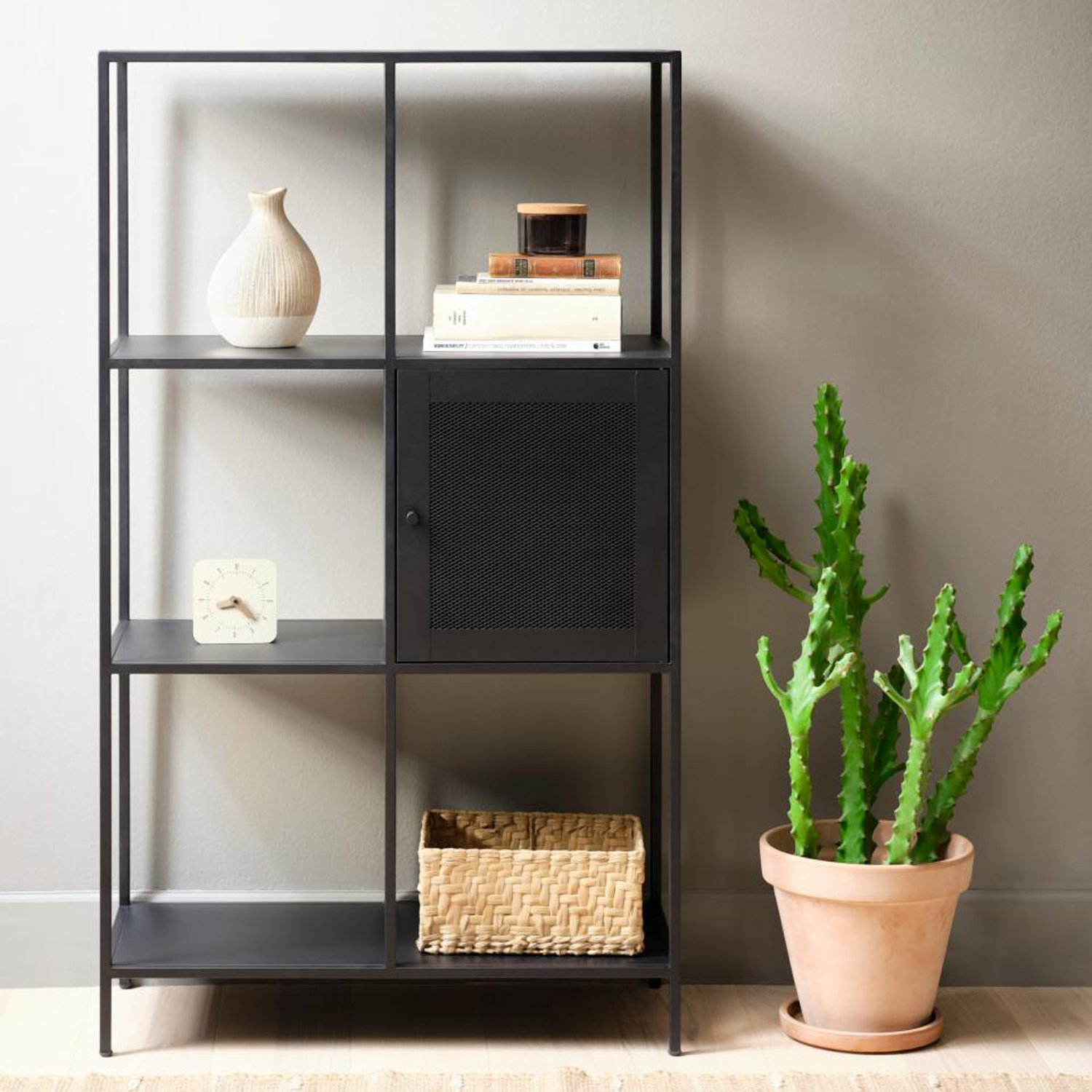 Boekenkast Malibu 1 deurs H135 cm