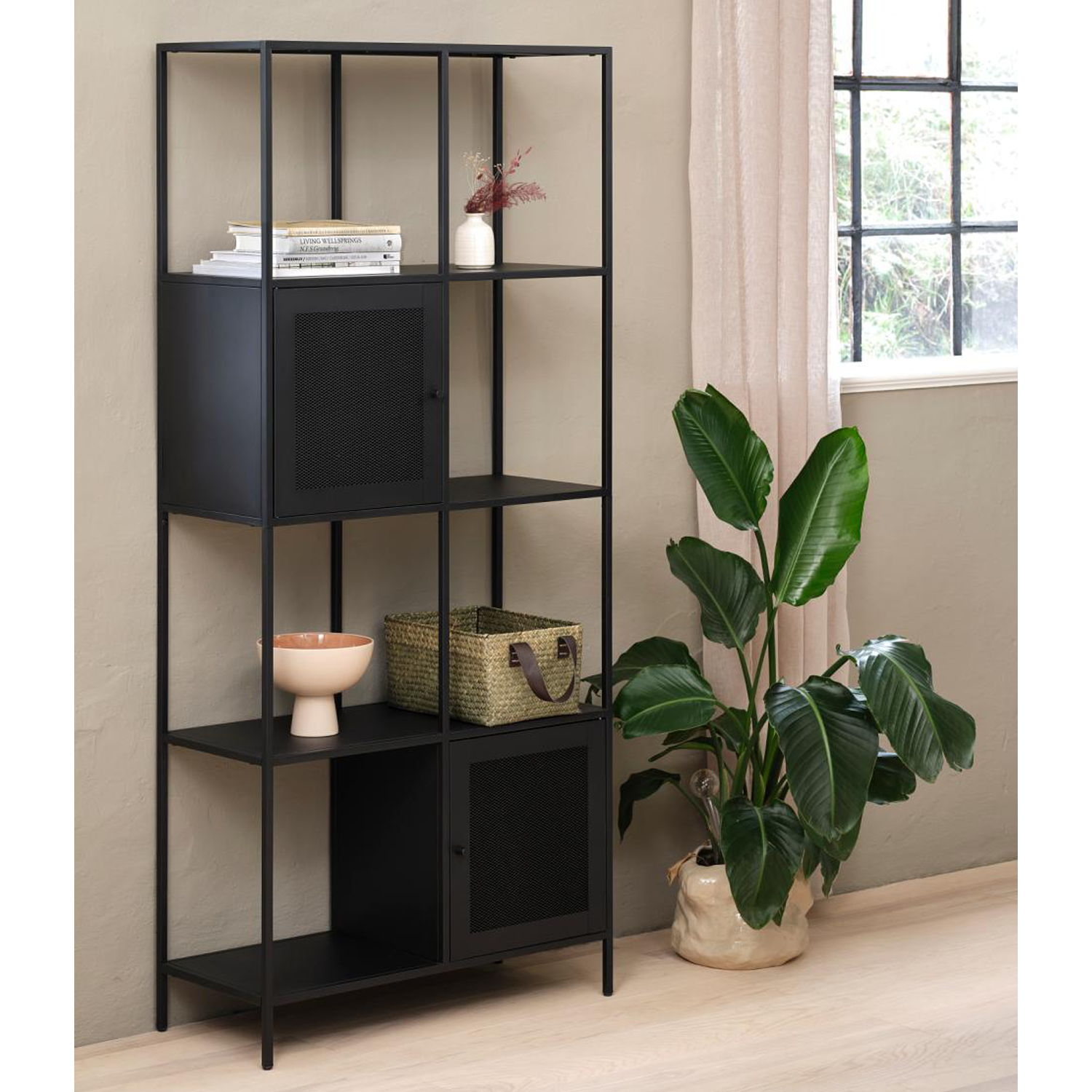 Boekenkast Malibu 2 deurs H 180cm