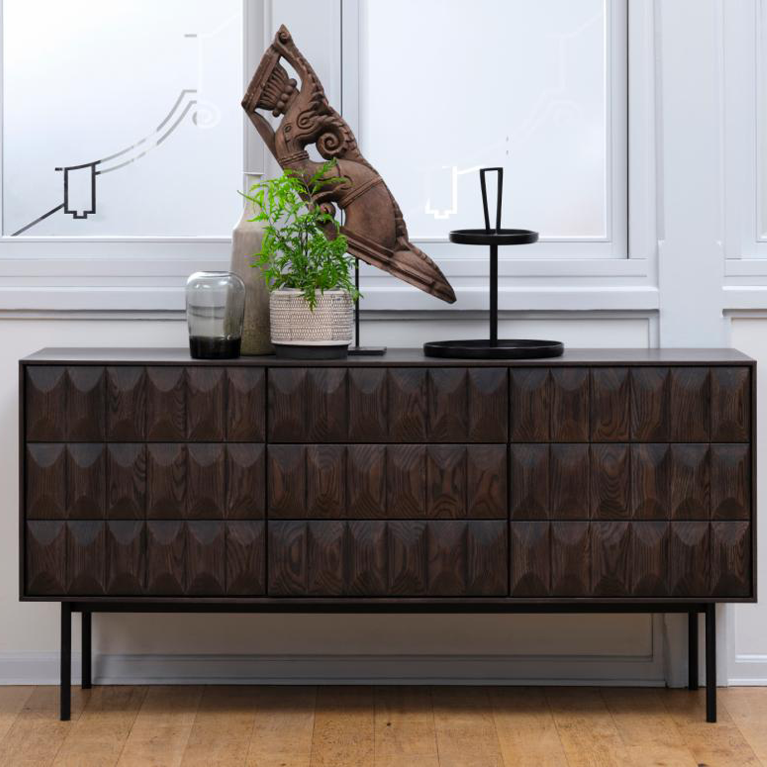 Dressoir Latina 3-drs Espresso