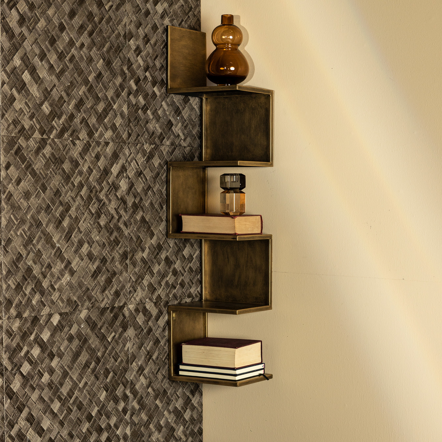 Duane Black steel wall rack squared corners