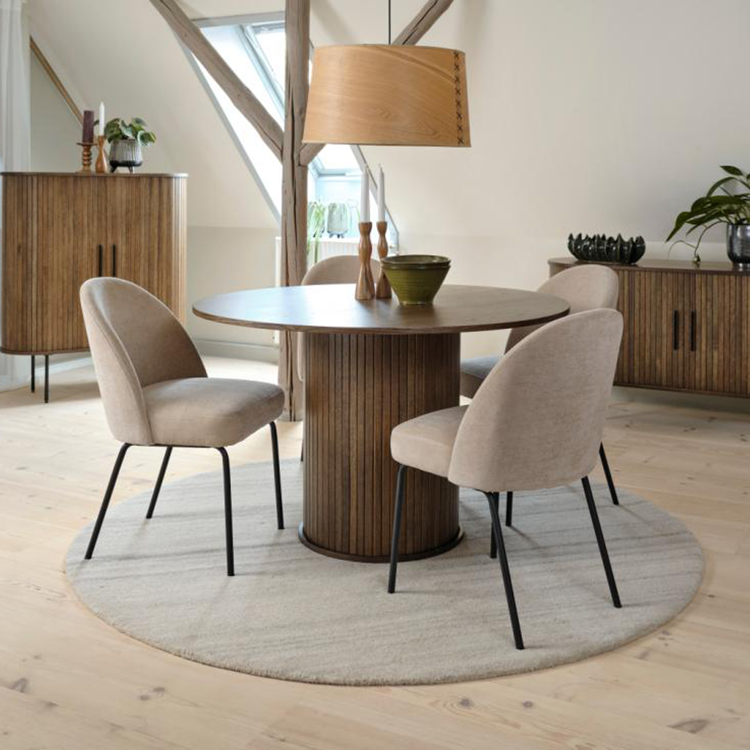 Eetkamerstoel Creston Beige Chenille