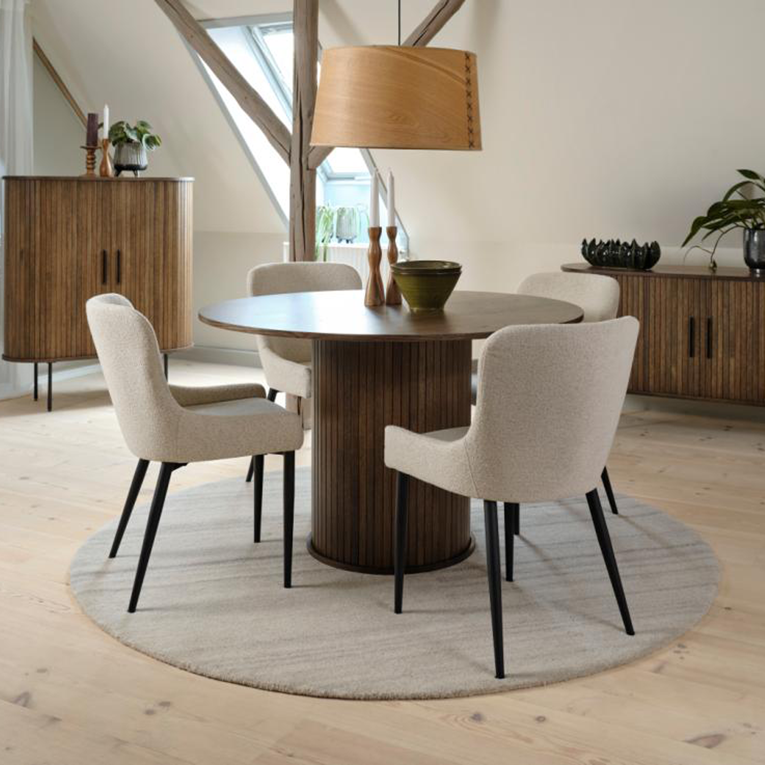 Eettafel Nola Rond Smoked 120cm