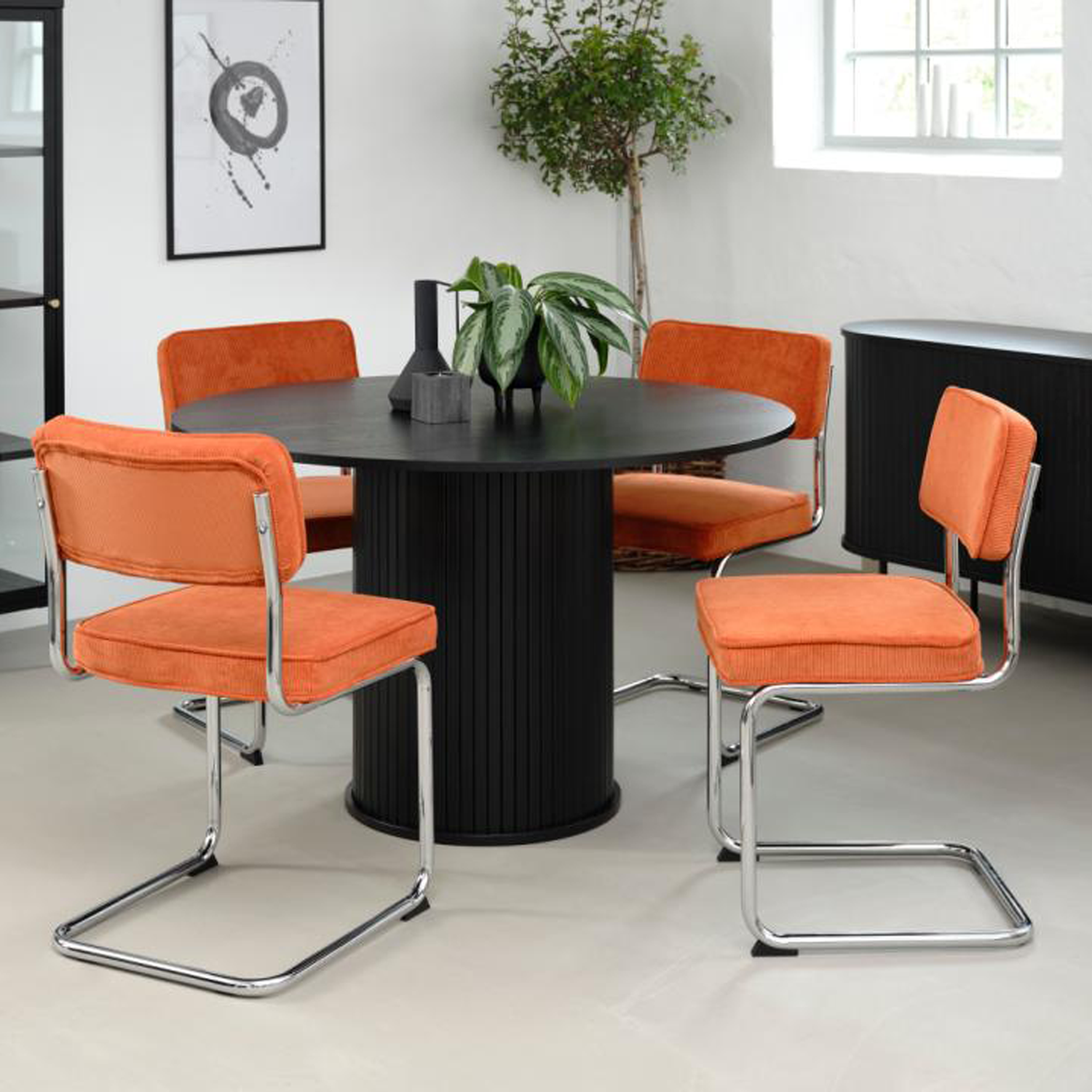 Eettafel Nola Rond Zwart 120