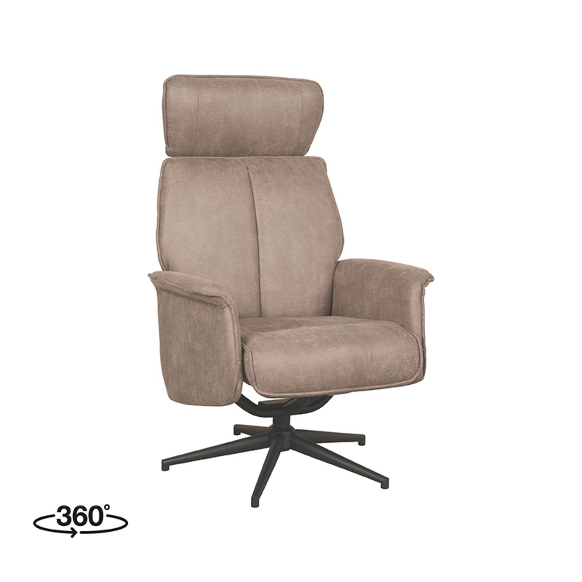 Fauteuil Verdal - Taupe - Micro Suede