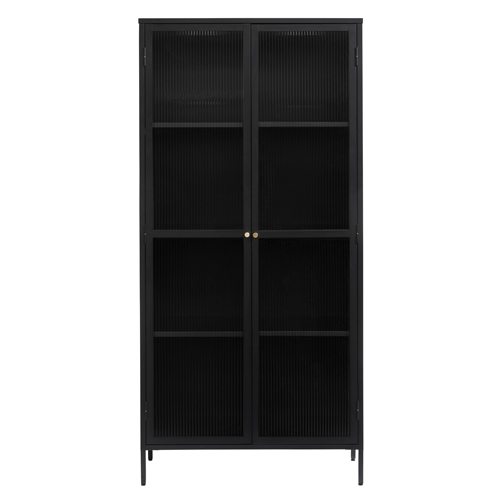 Showroommodel Vitrinekast Bronco Zwart H190 cm, zelf afhalen