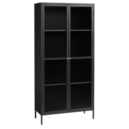 Showroommodel Vitrinekast Bronco Zwart H190 cm, zelf afhalen