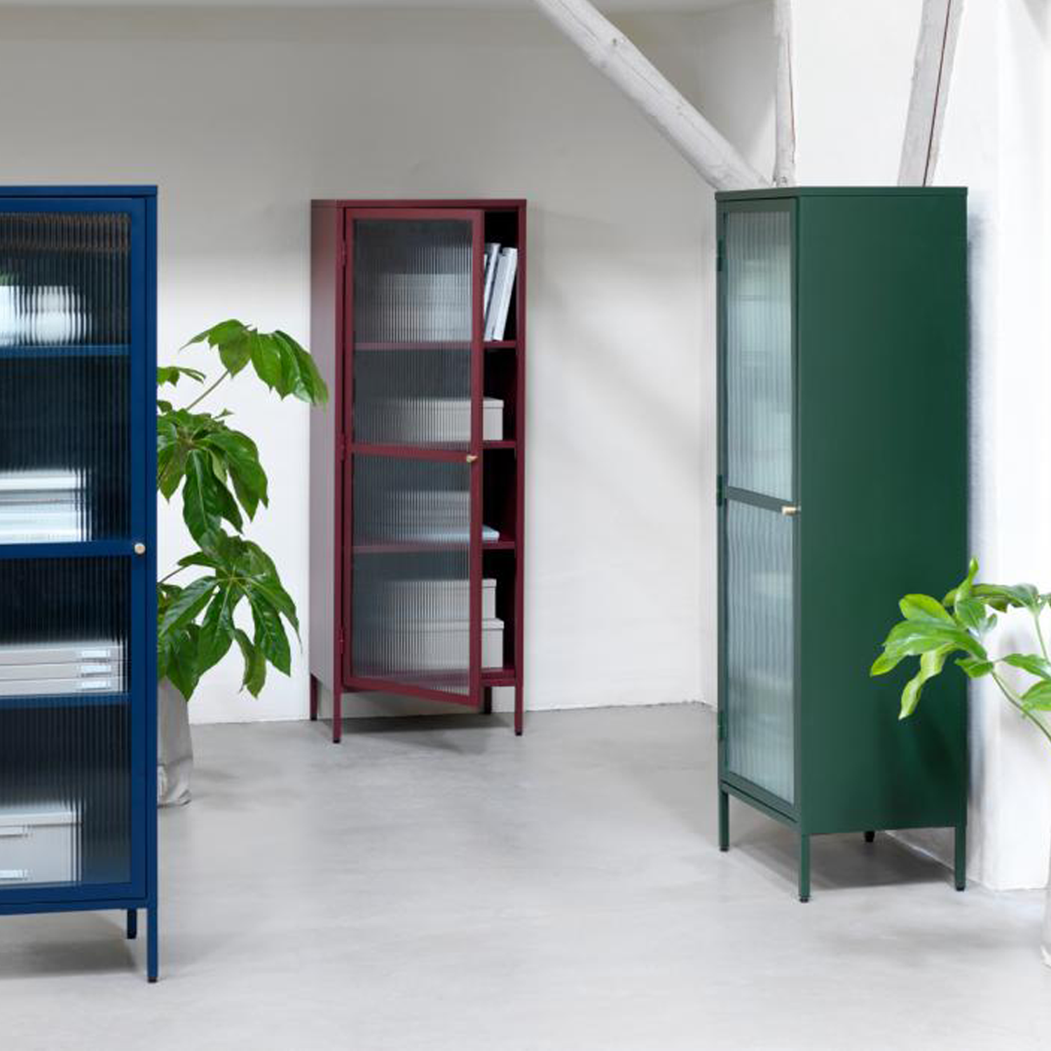 Vitrinekast Bronco Sparregroen H160 cm