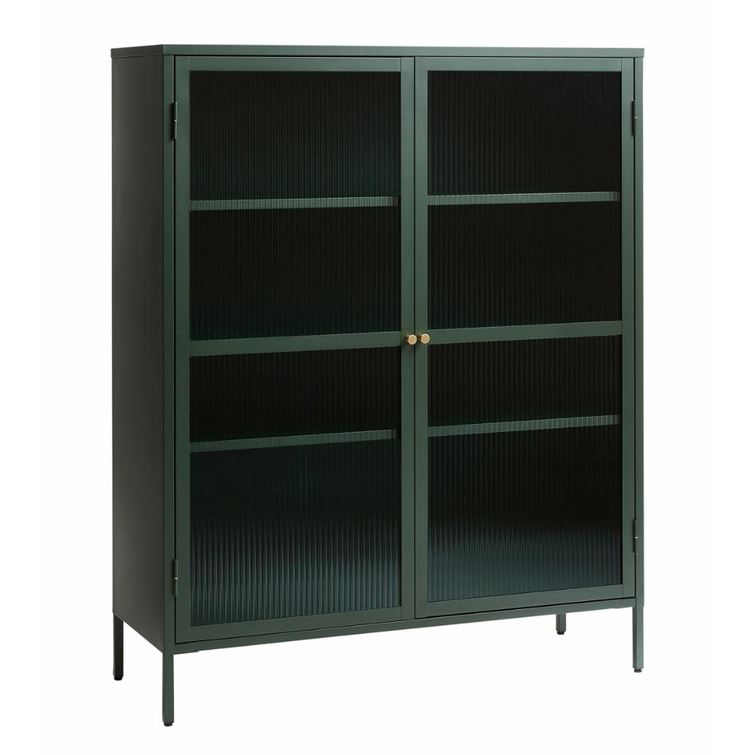 Vitrinekast Bronco Sparrengroen H140cm