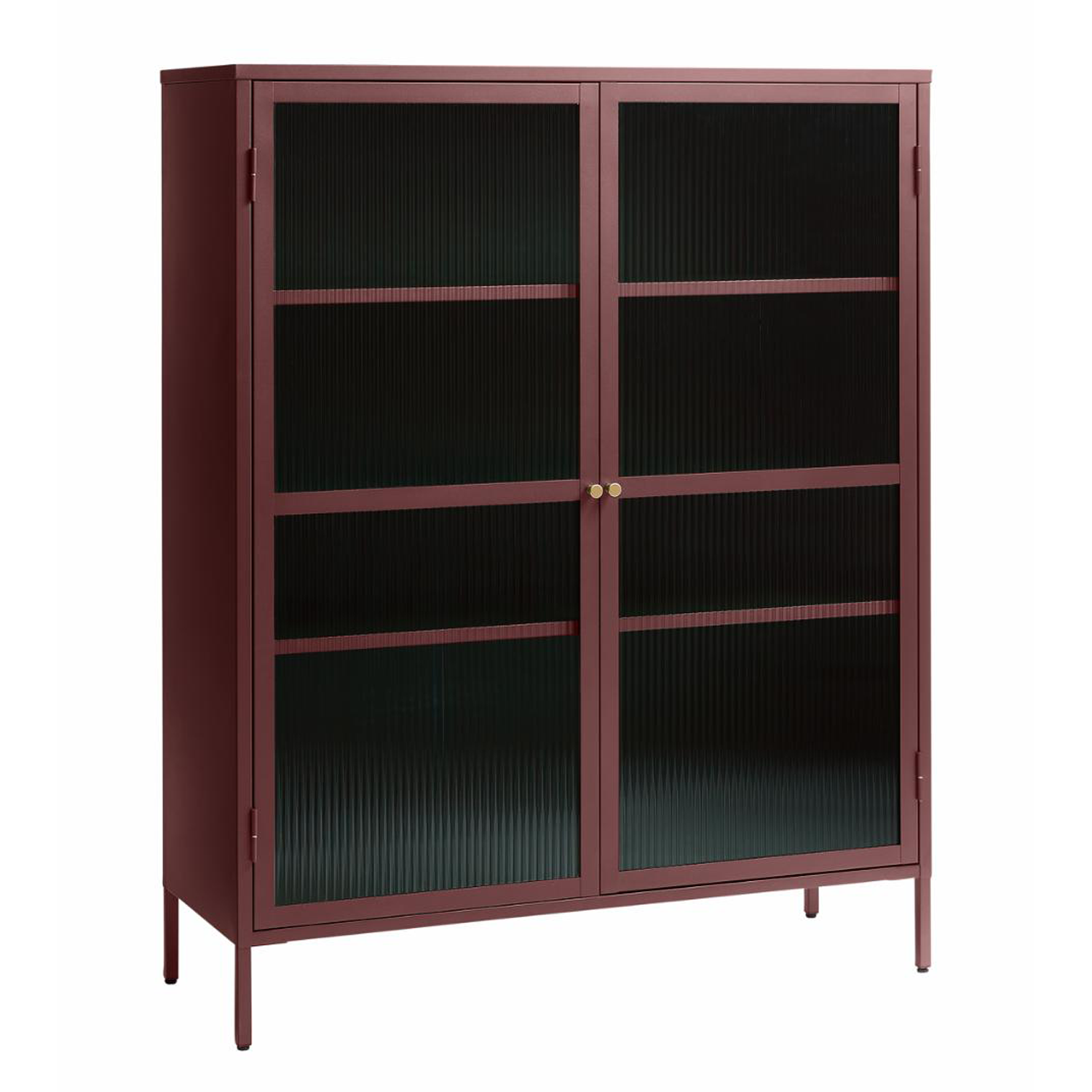 Vitrinekast Bronco Wijnrood H140cm
