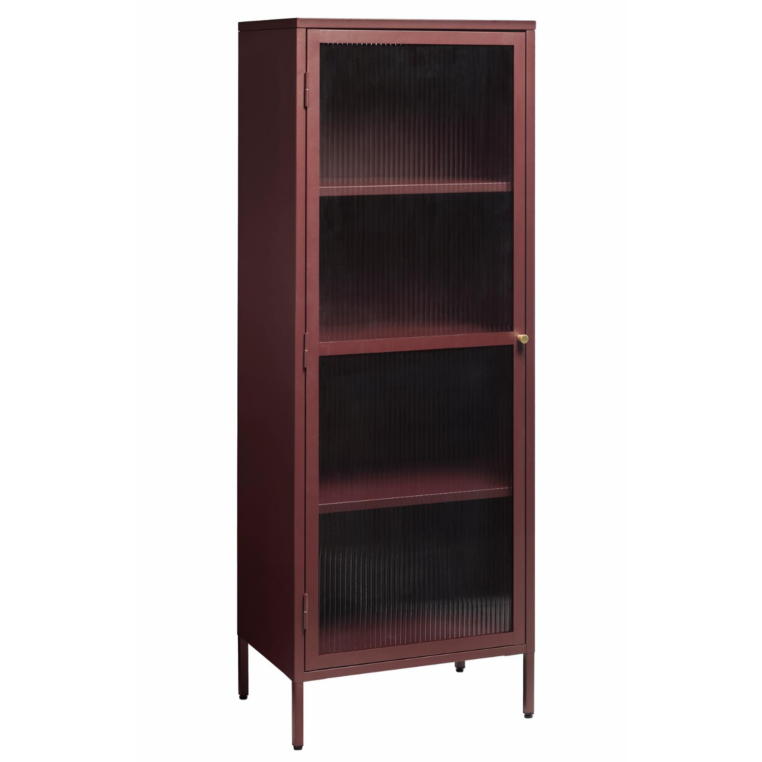 Vitrinekast Bronco Wijnrood H160 cm