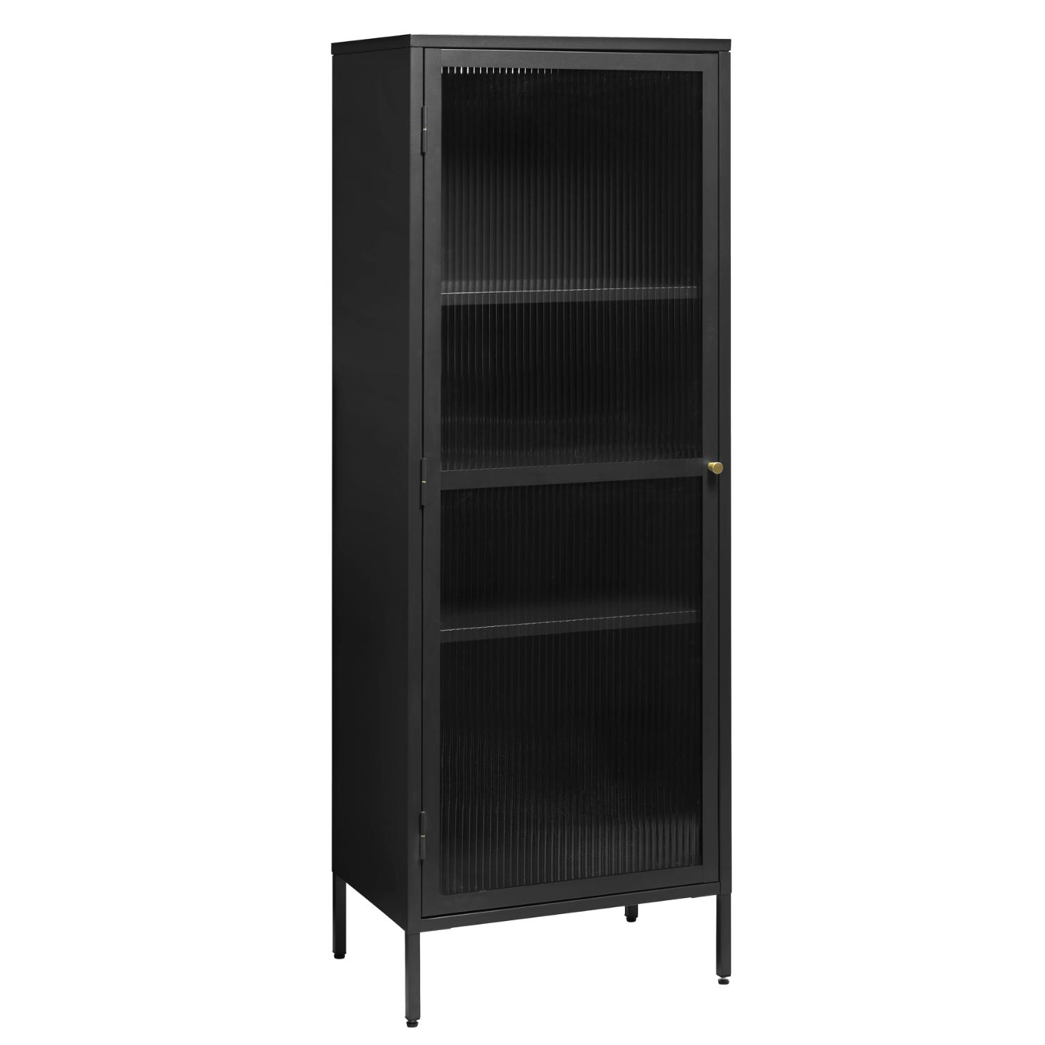 Vitrinekast Bronco Zwart H160 cm