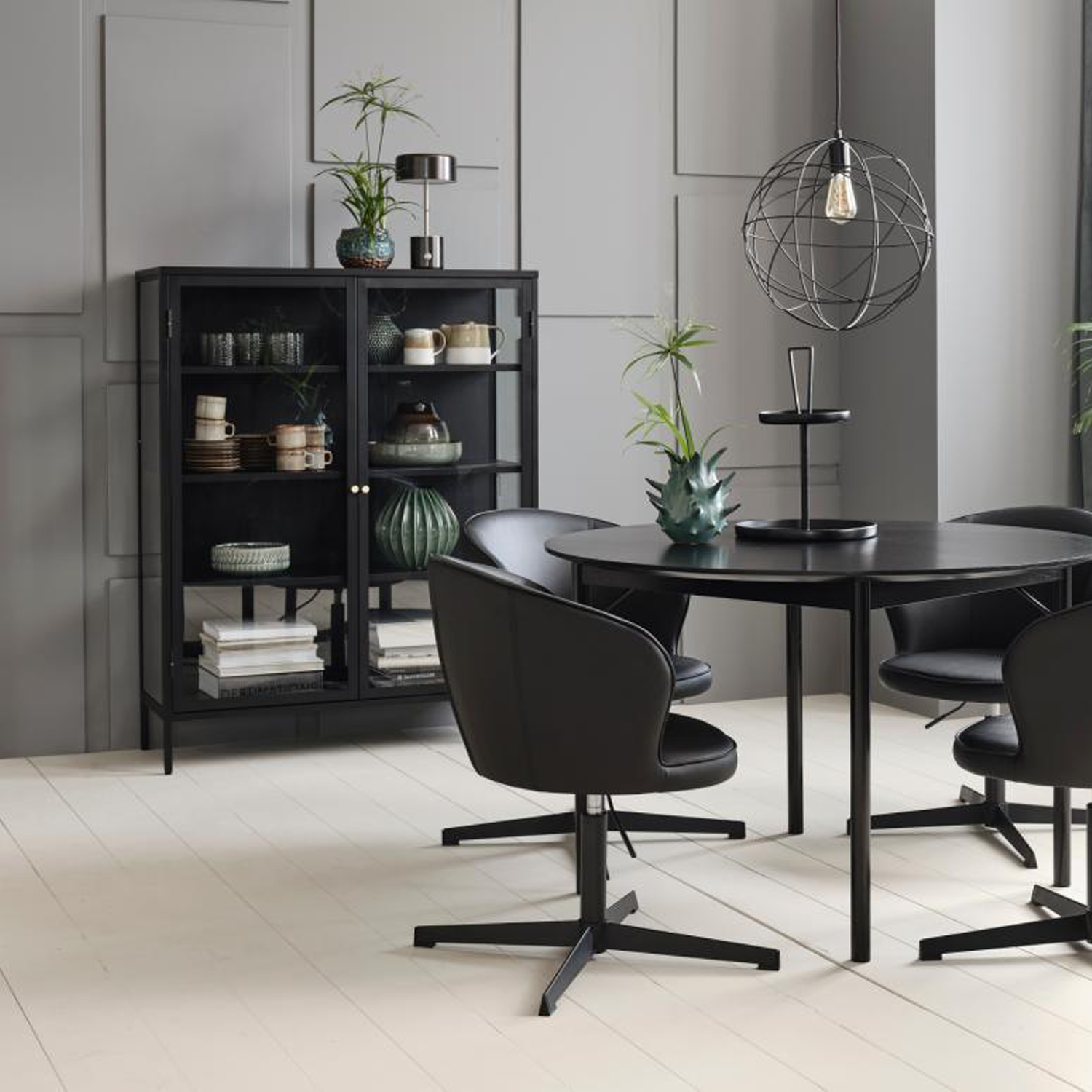 Wandkast Carmel 140 cm Zwart