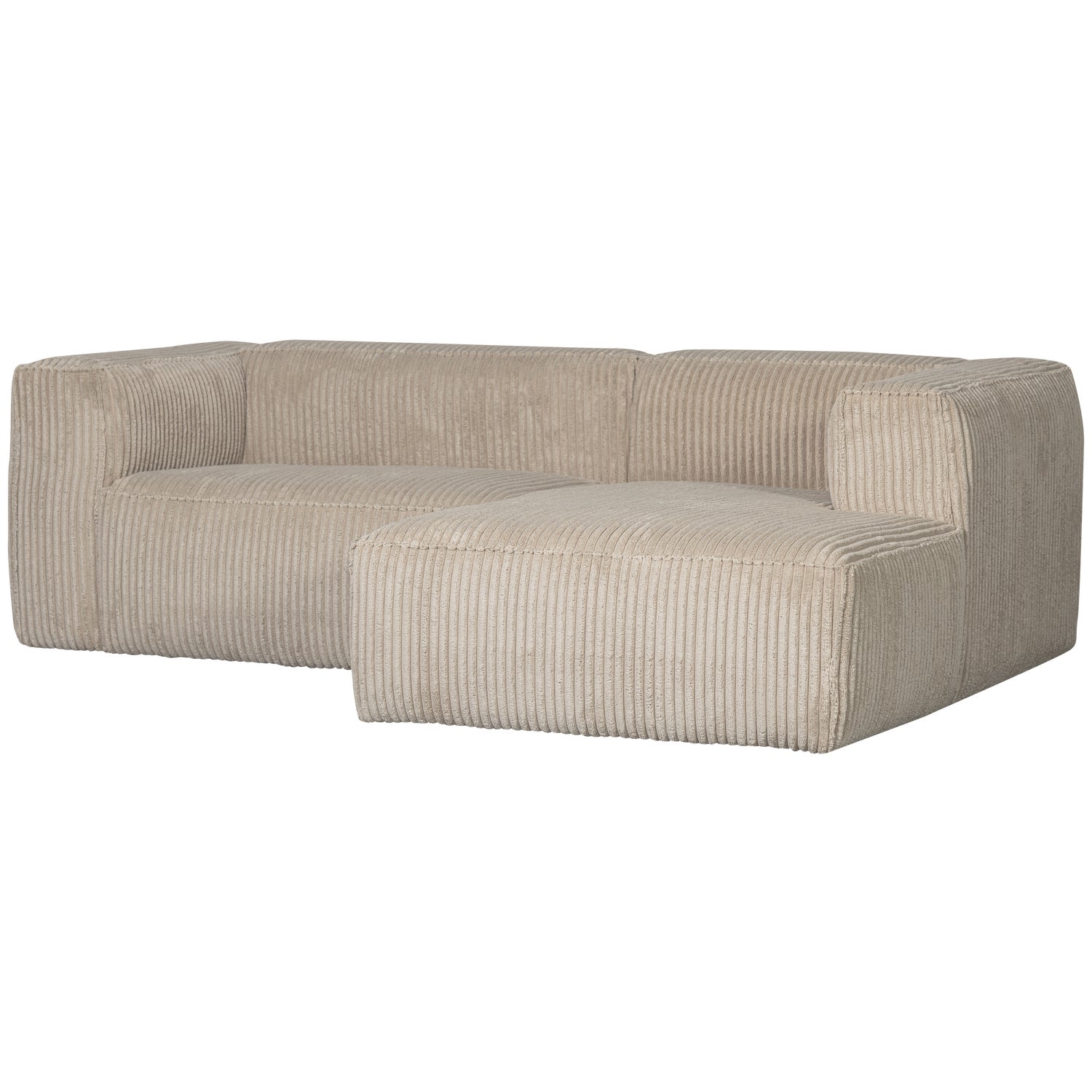 BEAN CHAISE LONGUE RECHTS GROVE RIBSTOF TRAVERTIN