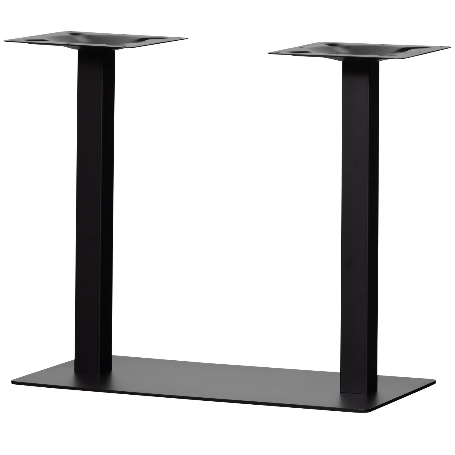 BISTRO DUBBELE VIERKANTE BUISVOET METAAL ZWART 72x80x40CM