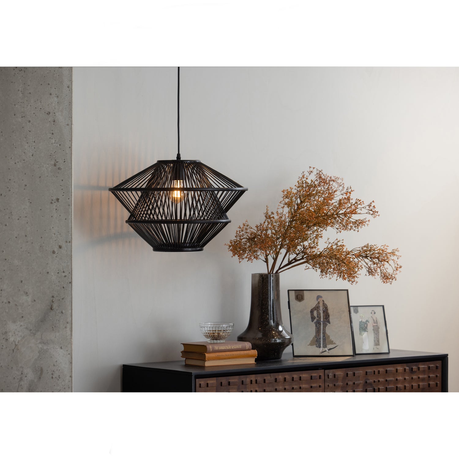 Bamboo Hanglamp Zwart