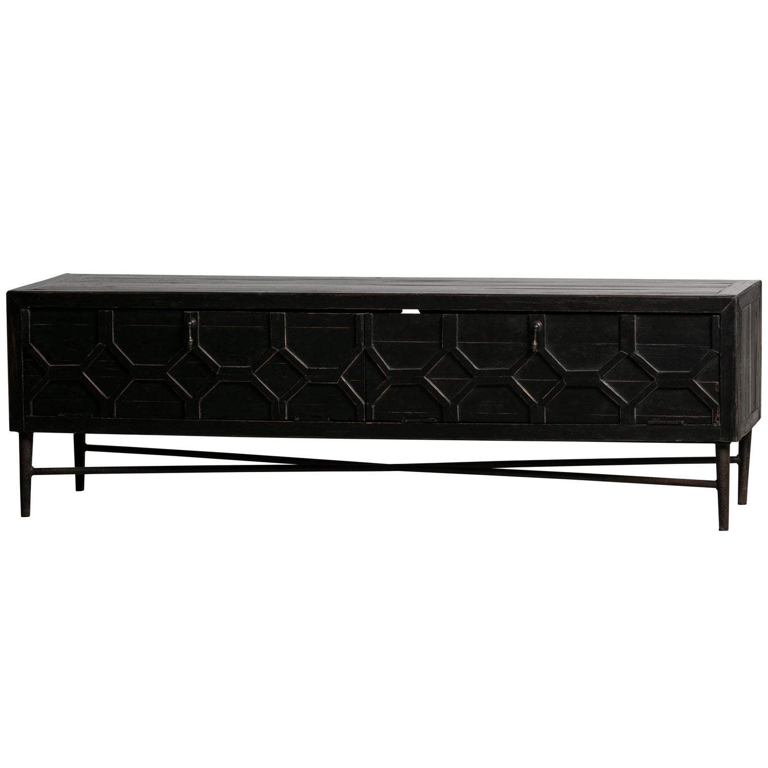 Bequest Tv Meubel Hout Zwart 160 Cm