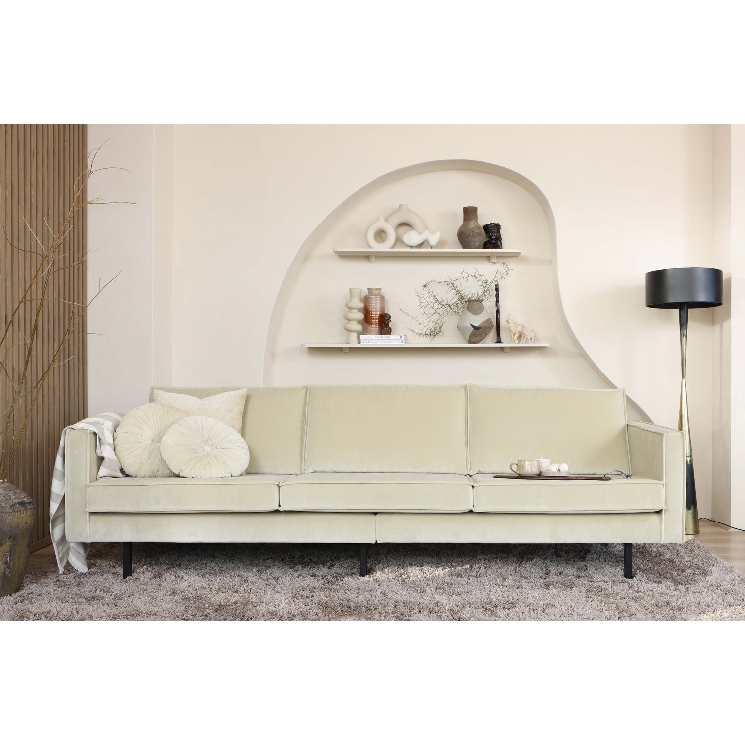 Blackout Too Staande Lamp Metaal Zwart/brass