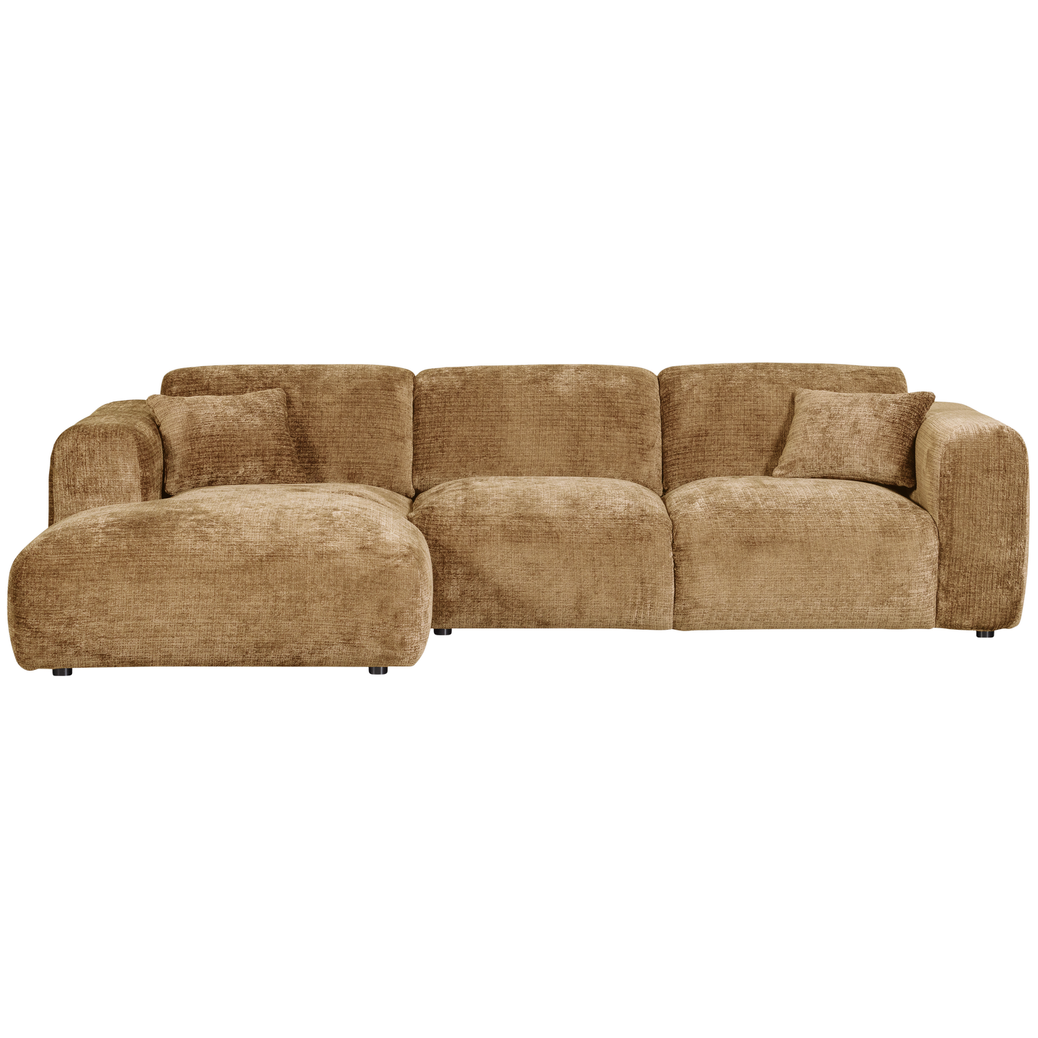 CLOUD CHAISE LONGUE LINKS GEWEVEN CHENILLE HONING GEEL