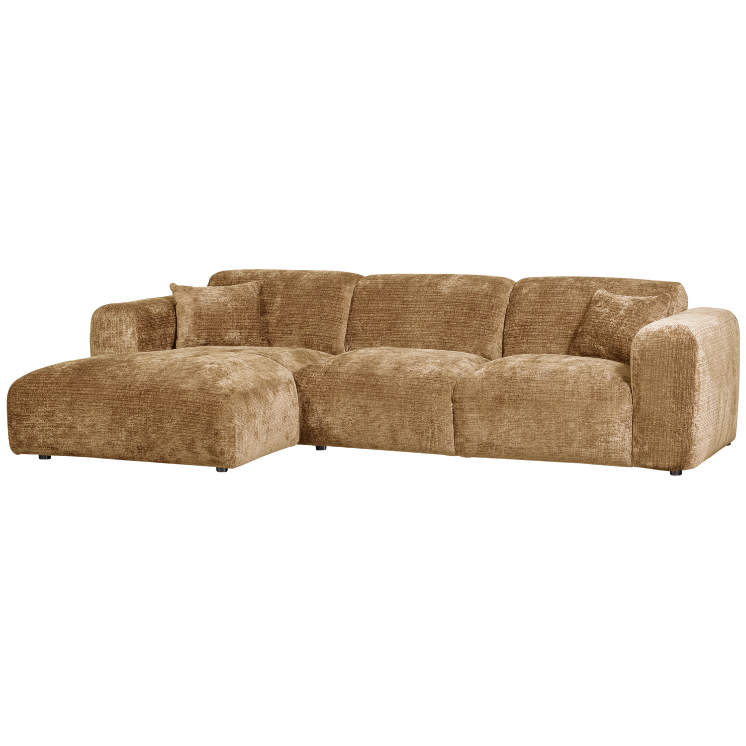 CLOUD CHAISE LONGUE LINKS GEWEVEN CHENILLE HONING GEEL