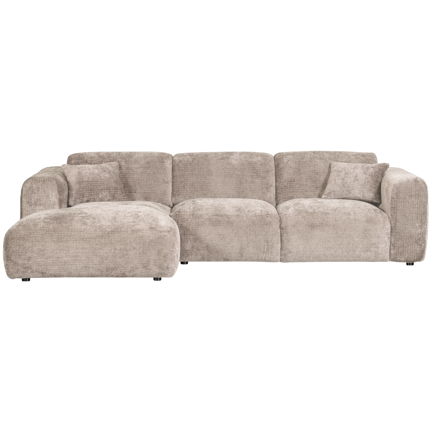 CLOUD CHAISE LONGUE LINKS GEWEVEN CHENILLE NATUREL