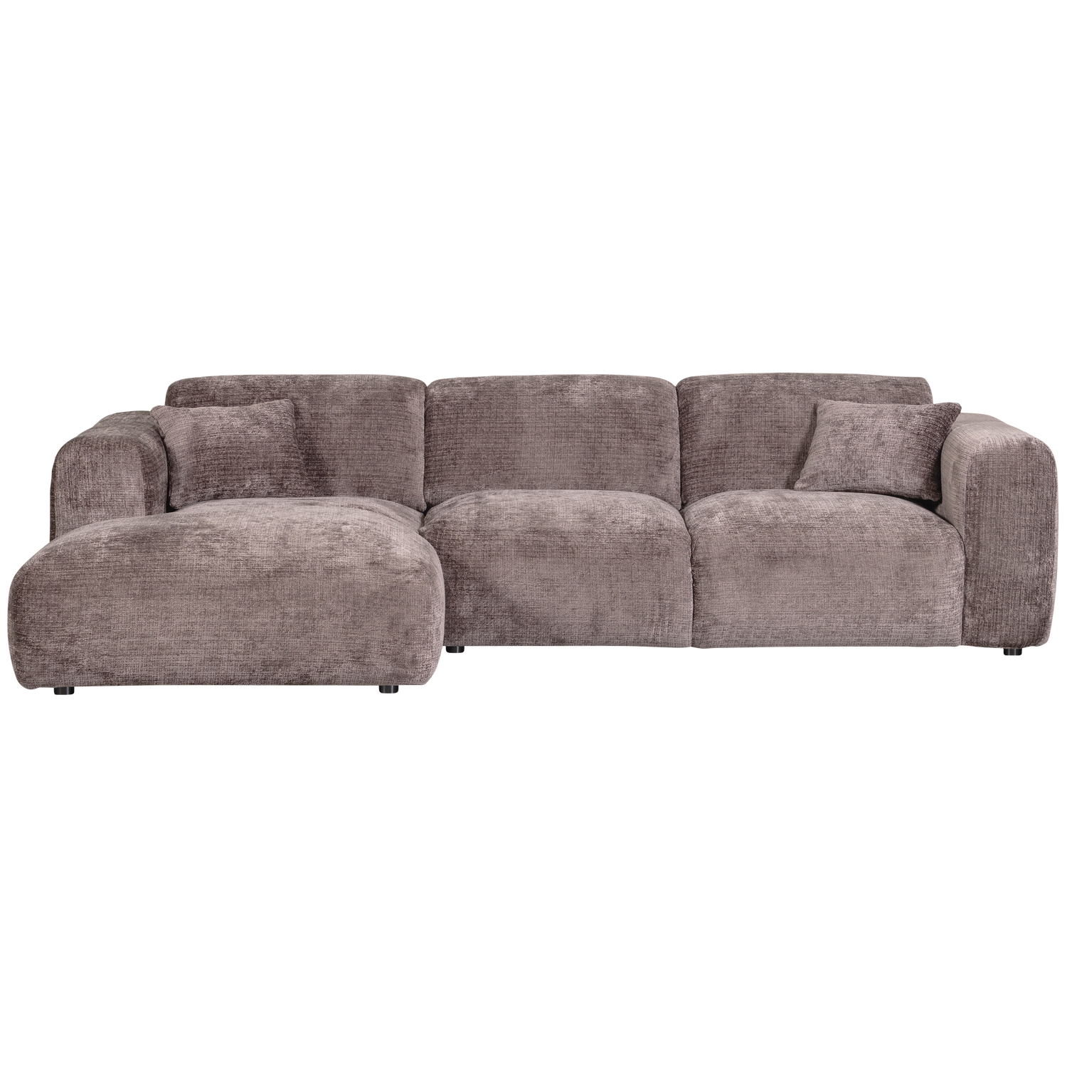 CLOUD CHAISE LONGUE LINKS GEWEVEN CHENILLE TAUPE