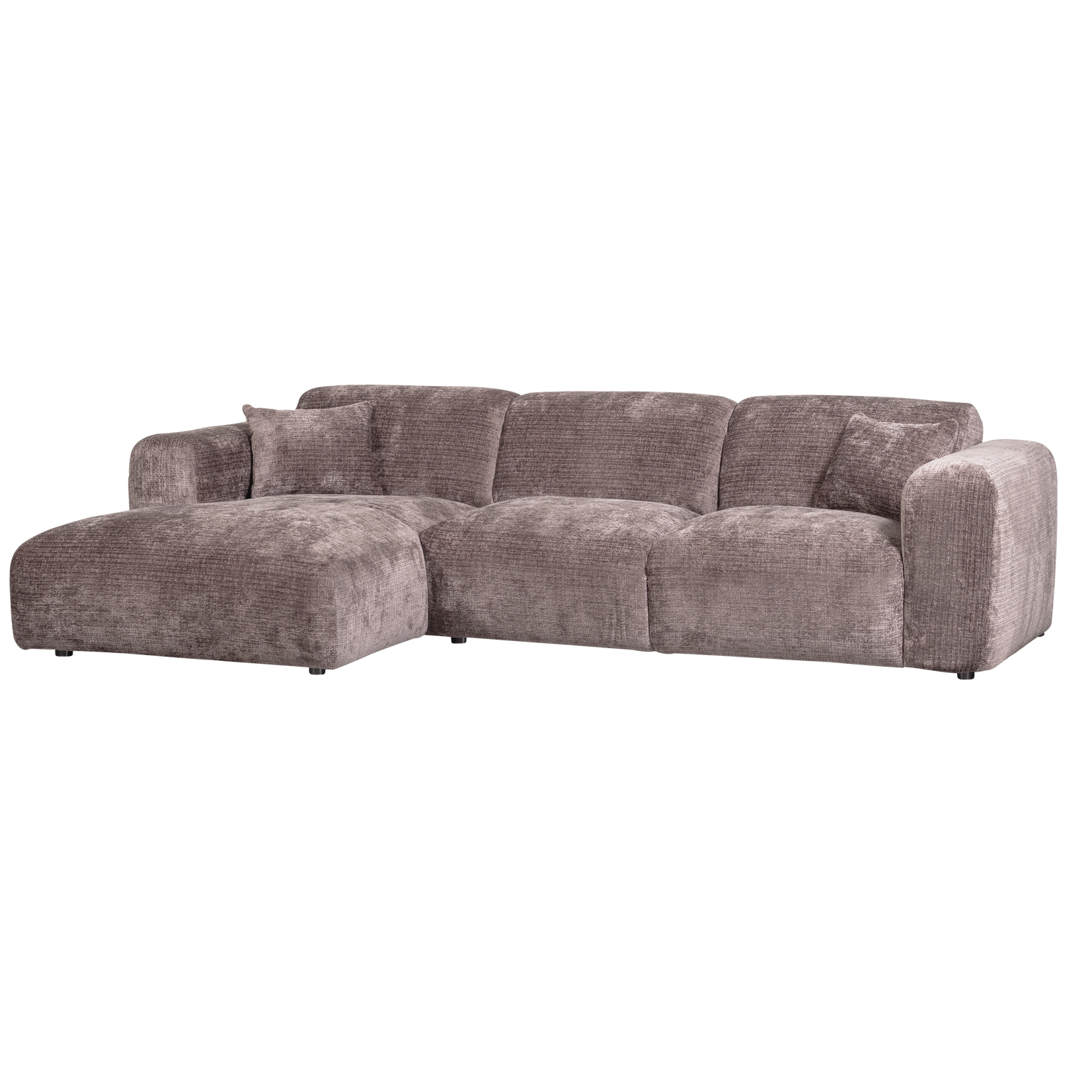 CLOUD CHAISE LONGUE LINKS GEWEVEN CHENILLE TAUPE