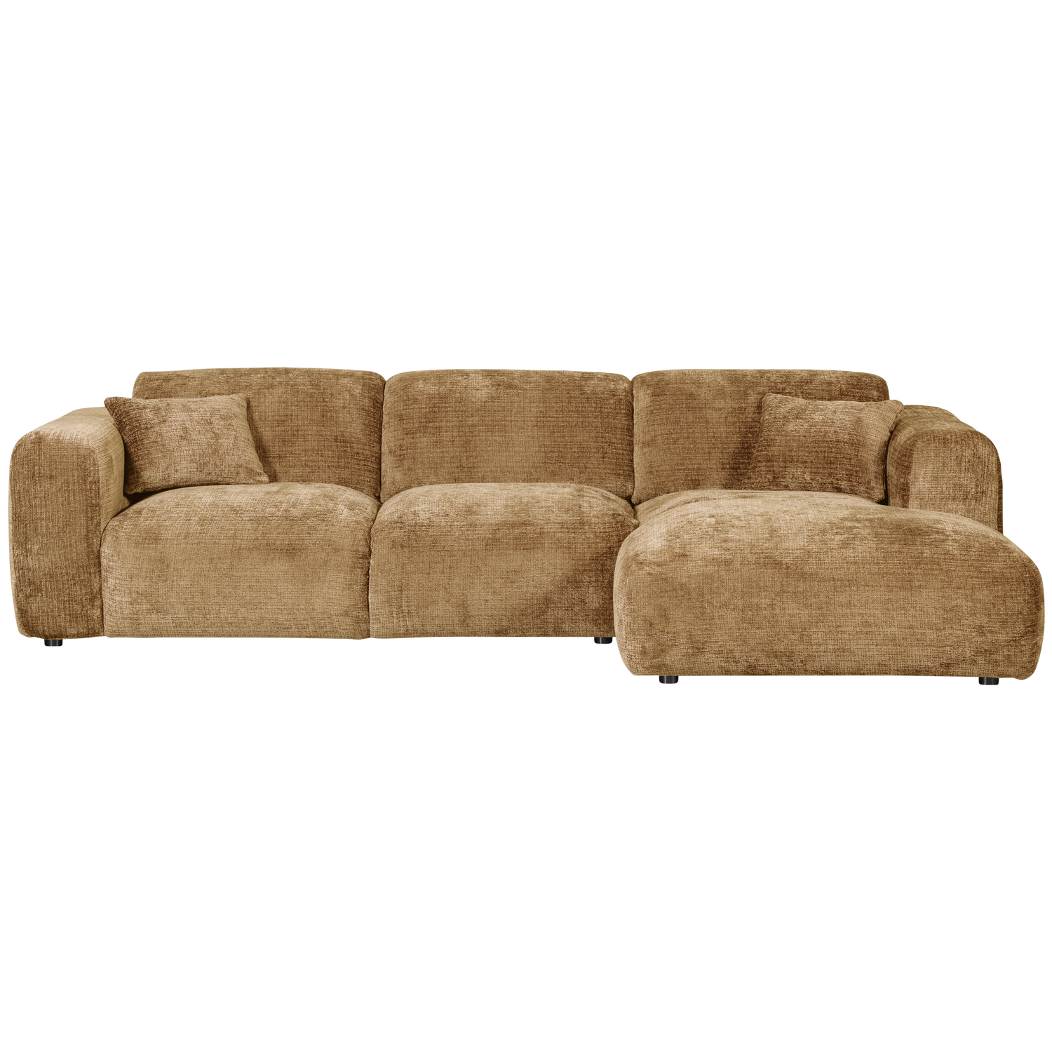 CLOUD CHAISE LONGUE RECHTS GEWEVEN CHENILLE HONING GEEL