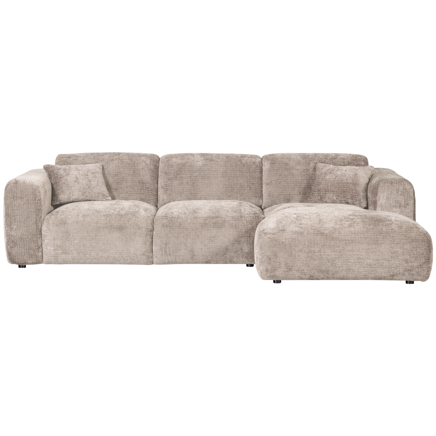 CLOUD CHAISE LONGUE RECHTS GEWEVEN CHENILLE NATUREL