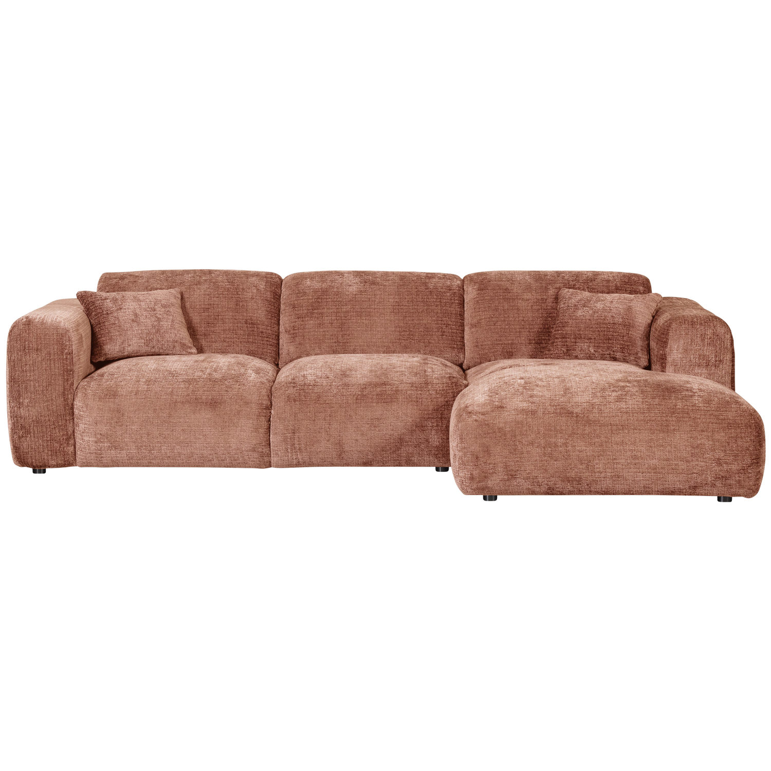 CLOUD CHAISE LONGUE RECHTS GEWEVEN CHENILLE TERRA