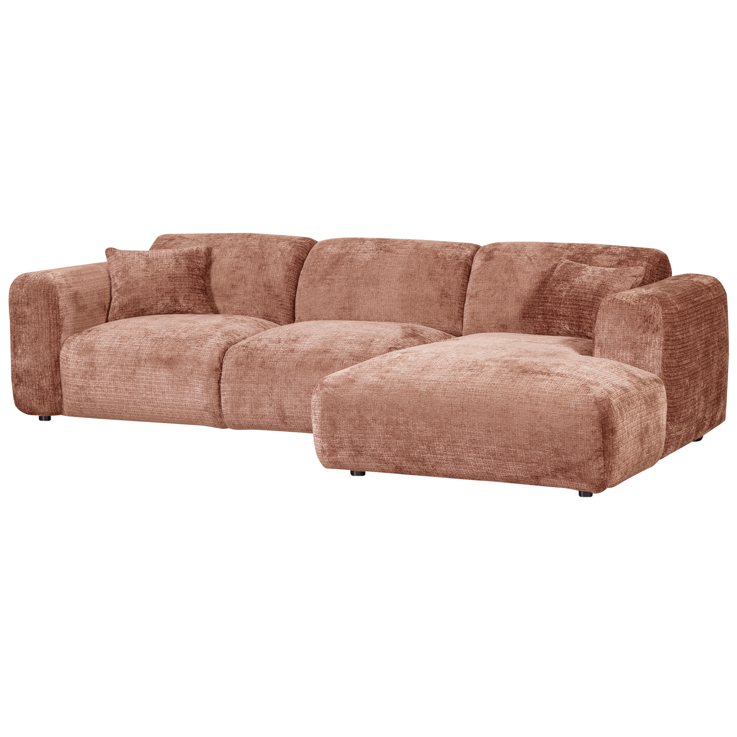 CLOUD CHAISE LONGUE RECHTS GEWEVEN CHENILLE TERRA