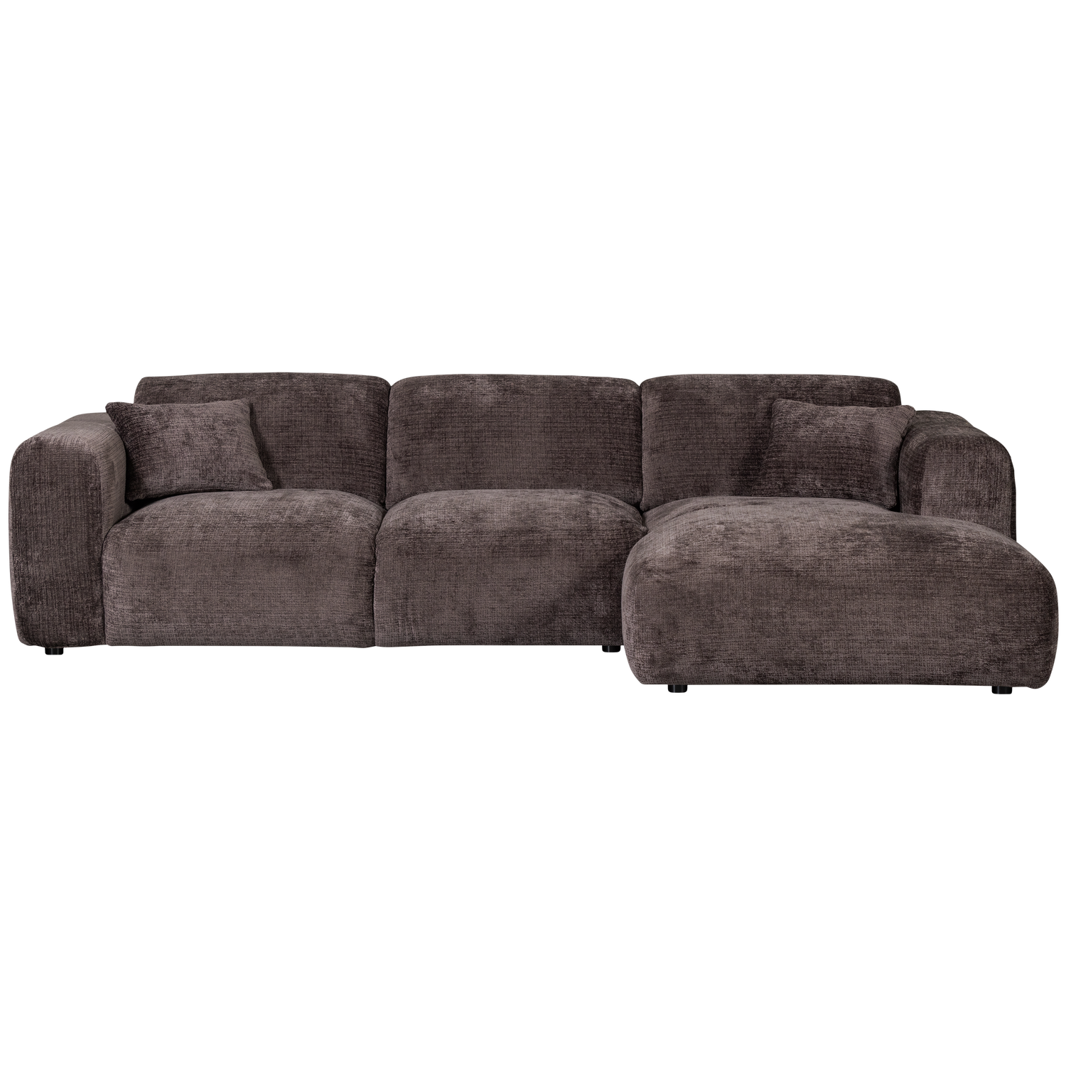 CLOUD CHAISE LONGUE RECHTS GEWEVEN CHENILLE WARM BRUIN